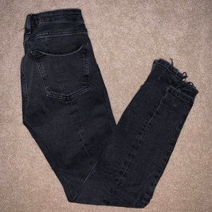 Mid rise black skinny jeans